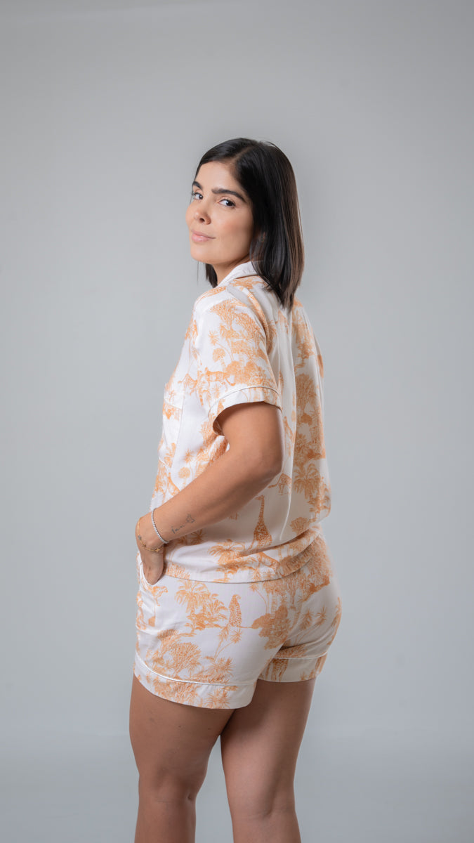 Short Champagne Print